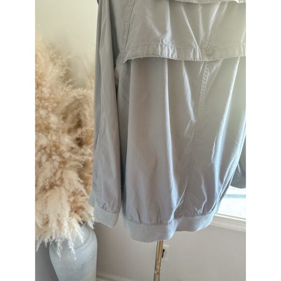 Loft Bomber Jacket Size Large Gray Lightweight Utility Zip Up Coat - Picture 9 of 11